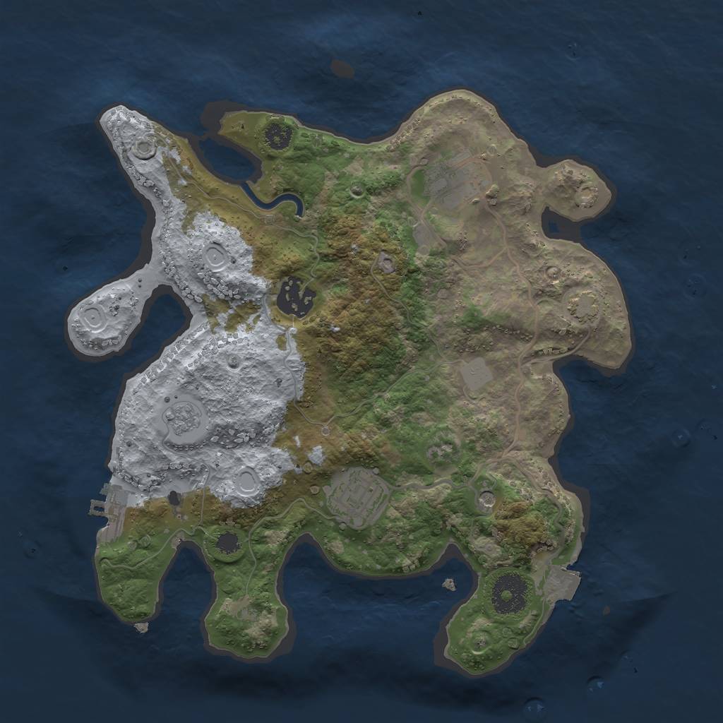 Rust Map: Procedural Map, Size: 2800, Seed: 5346346, 10 Monuments