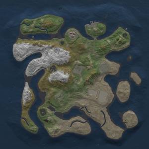 Thumbnail Rust Map: Procedural Map, Size: 3500, Seed: 319667, 11 Monuments