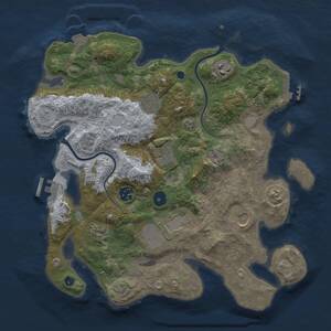 Thumbnail Rust Map: Procedural Map, Size: 3500, Seed: 319667, 13 Monuments