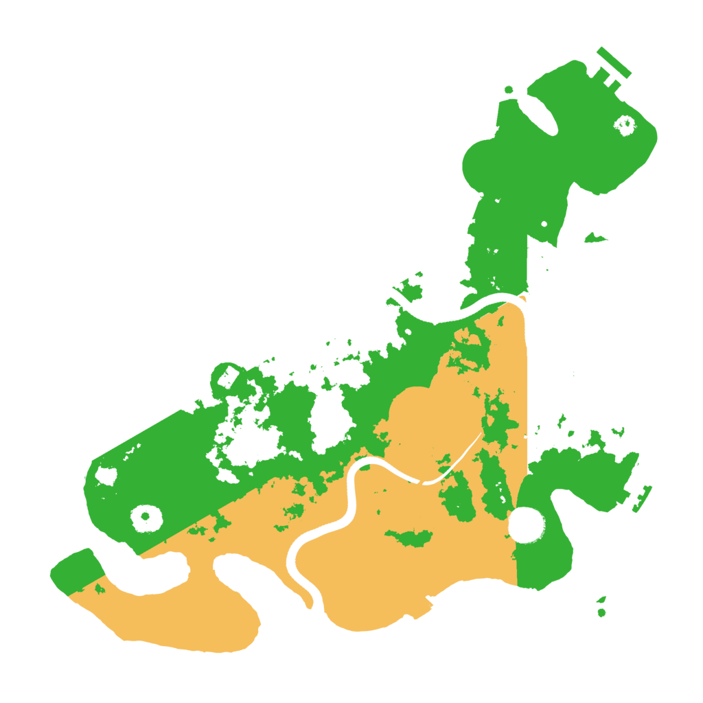 Biome Rust Map: Procedural Map, Size: 3500, Seed: 524664