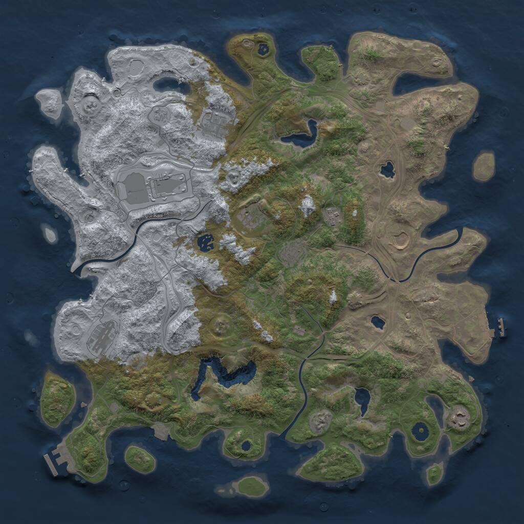Rust Map: Procedural Map, Size: 4500, Seed: 65310167, 15 Monuments