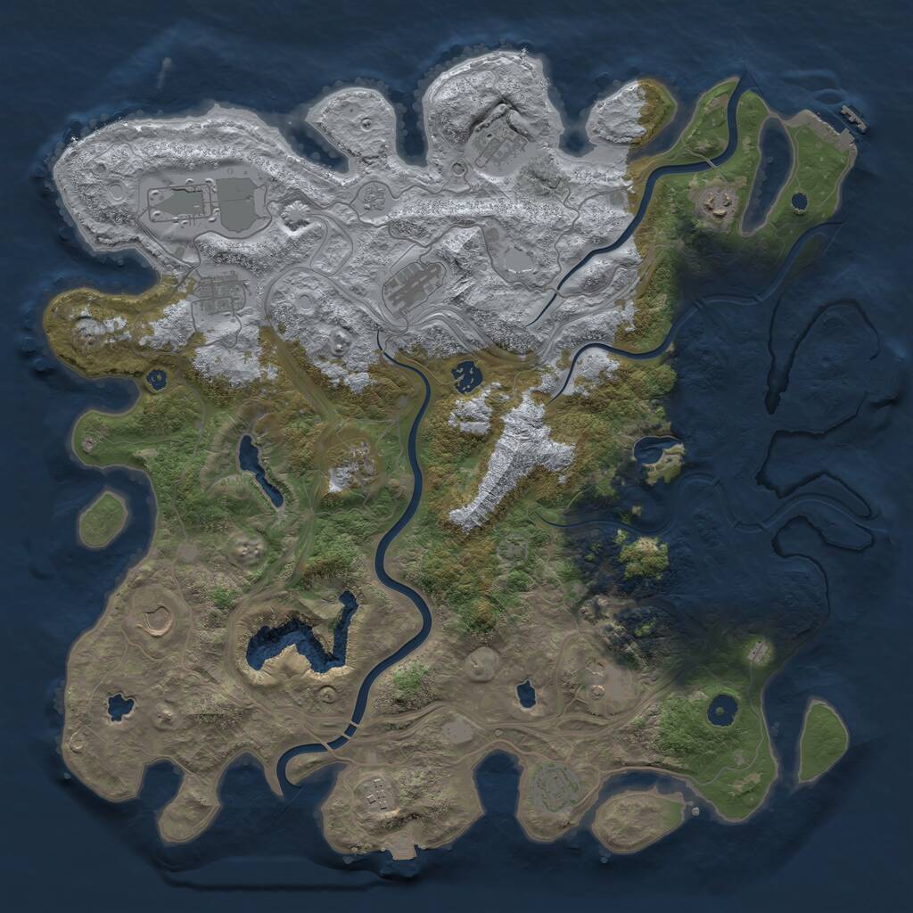 Rust Map: Procedural Map, Size: 4500, Seed: 230010565, 17 Monuments