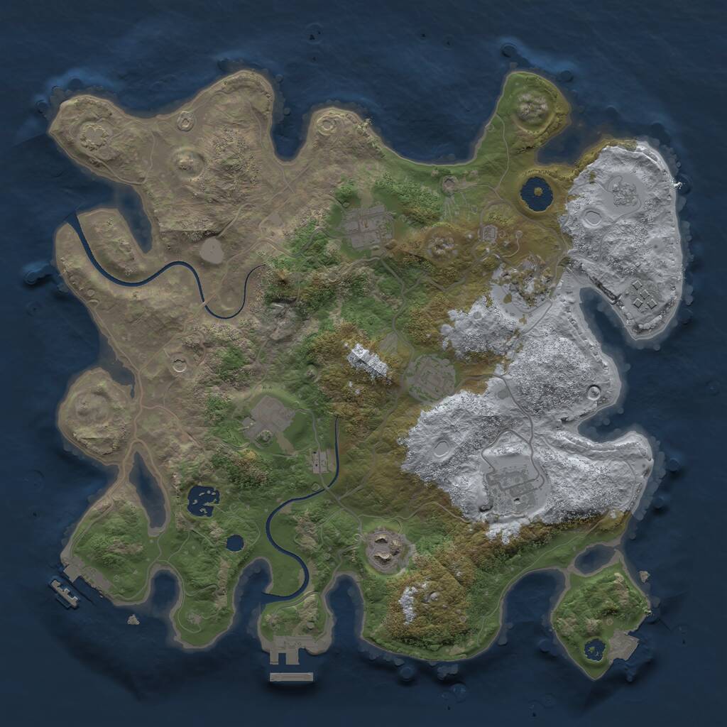 Rust Map: Procedural Map, Size: 3400, Seed: 6242021, 14 Monuments