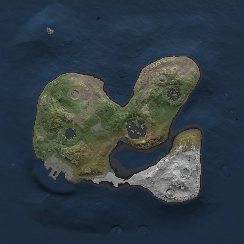 Rust Map: Procedural Map, Size: 1750, Seed: 540045, 5 Monuments