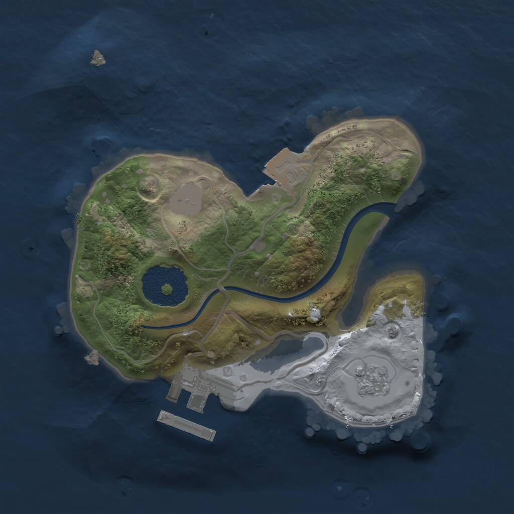 Rust Map: Procedural Map, Size: 1750, Seed: 540045, 3 Monuments