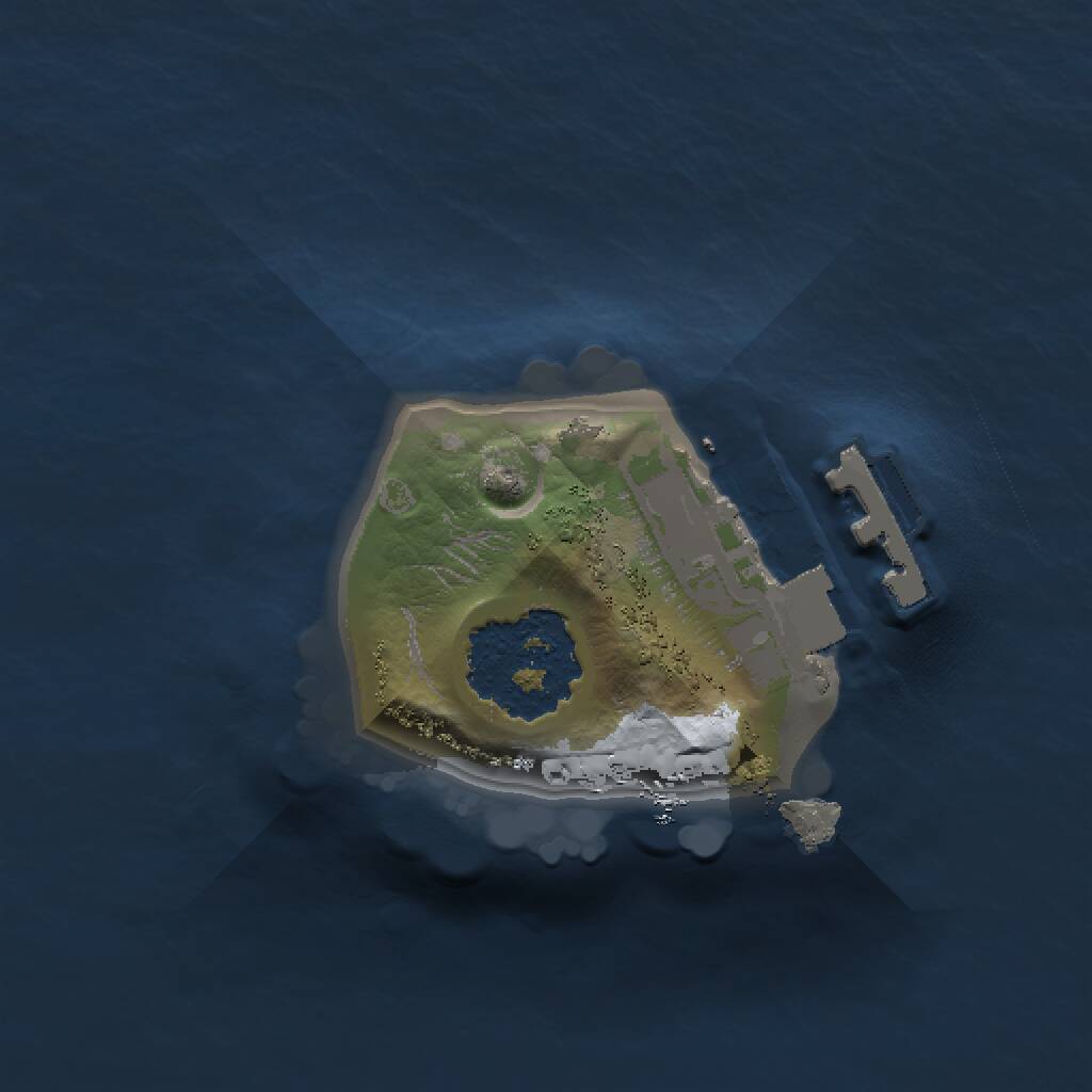 Rust Map: Procedural Map, Size: 1000, Seed: 8263, 2 Monuments