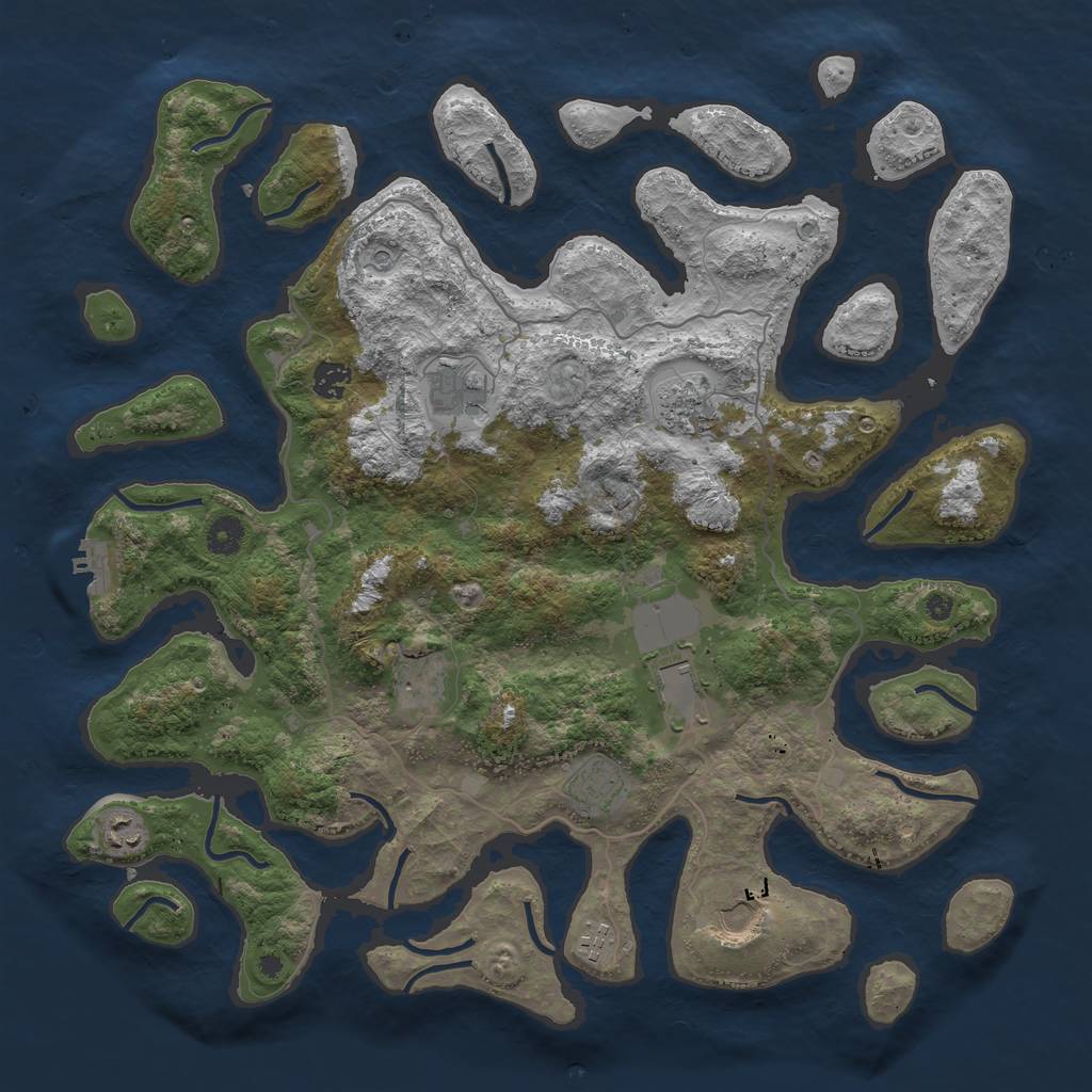 Rust Map: Procedural Map, Size: 4250, Seed: 13814, 13 Monuments