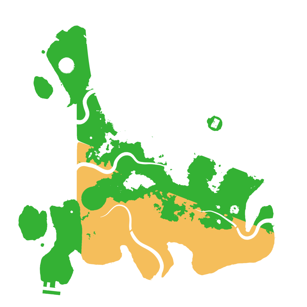 Biome Rust Map: Procedural Map, Size: 3500, Seed: 558462