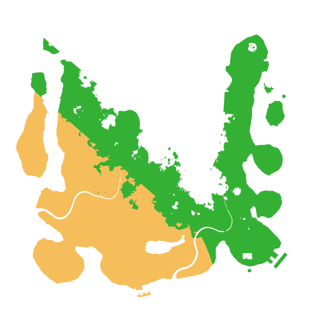 Biome Rust Map: Procedural Map, Size: 3500, Seed: 177892