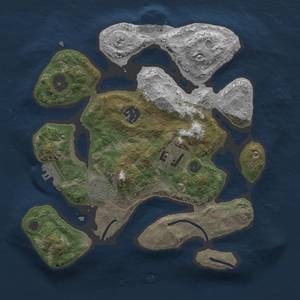 Thumbnail Rust Map: Procedural Map, Size: 2800, Seed: 3043, 7 Monuments