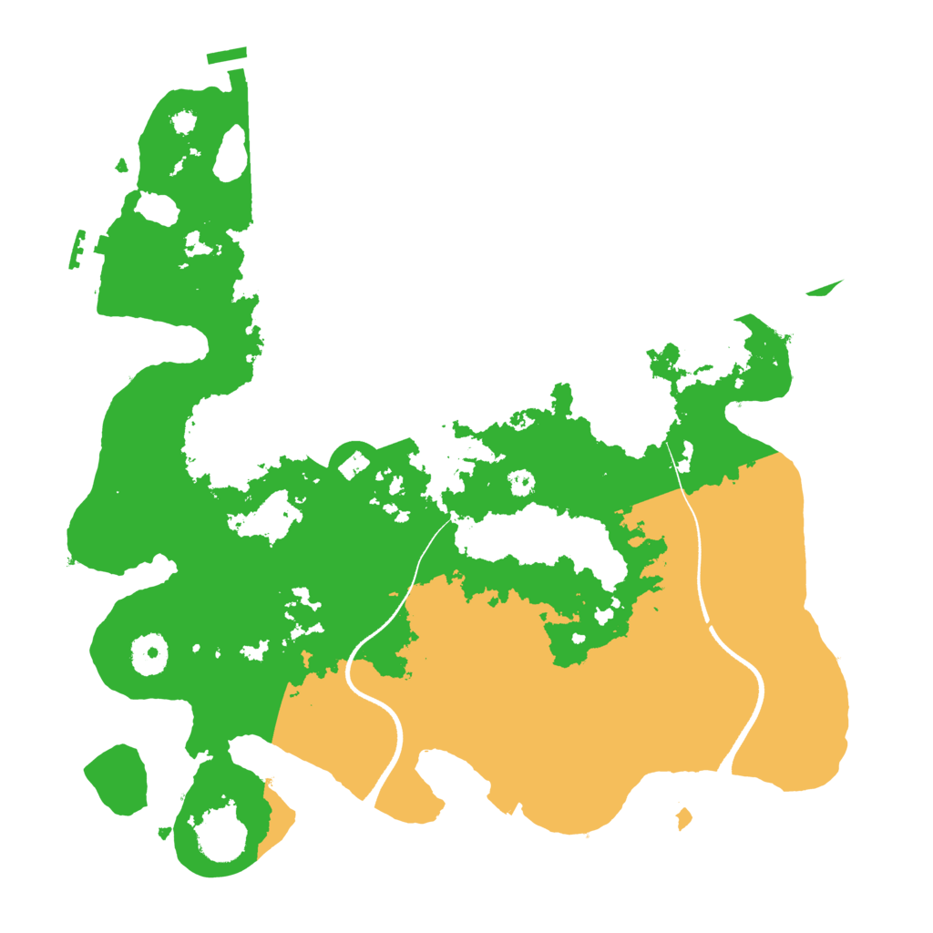 Biome Rust Map: Procedural Map, Size: 3500, Seed: 743574856