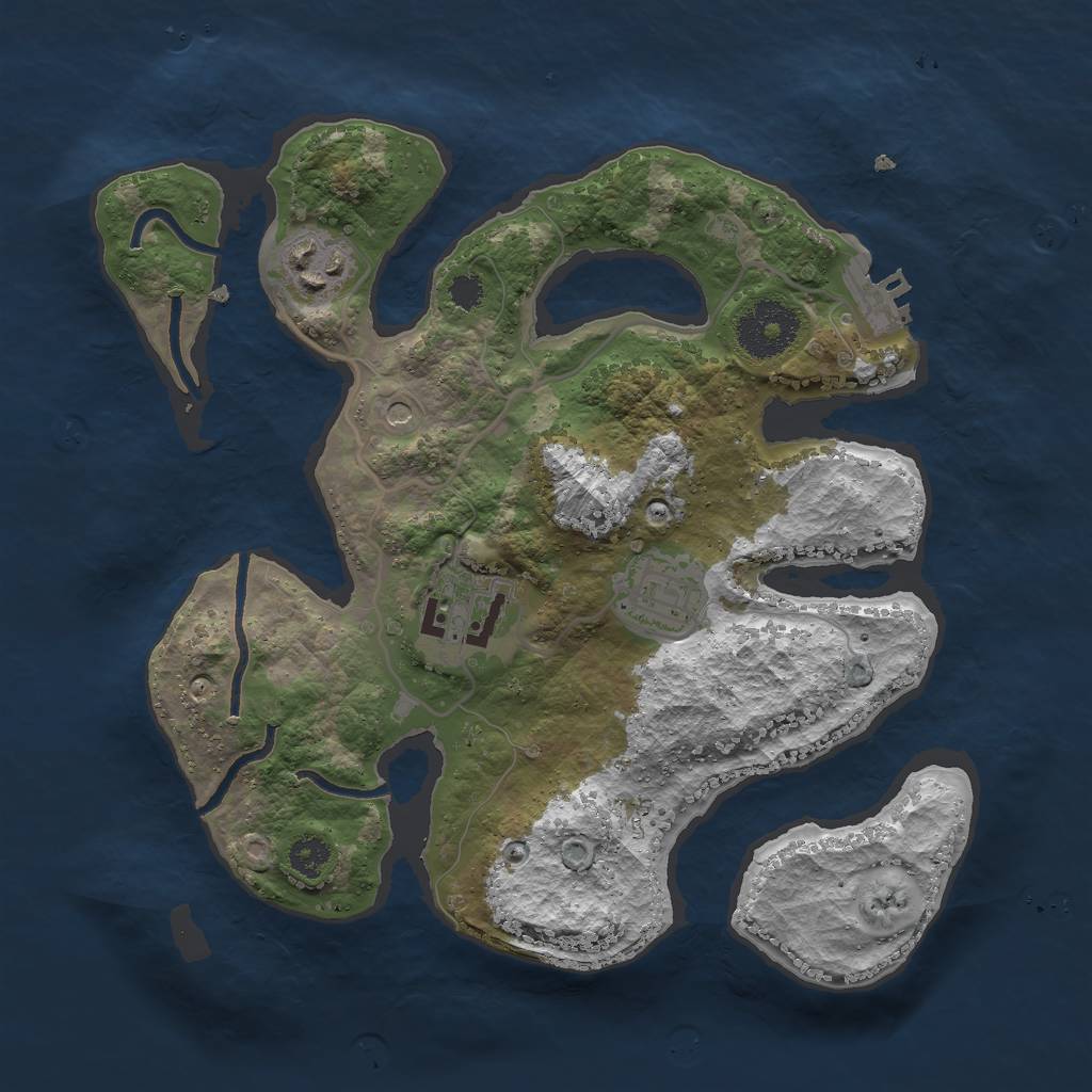 Rust Map: Procedural Map, Size: 2800, Seed: 16161616, 7 Monuments