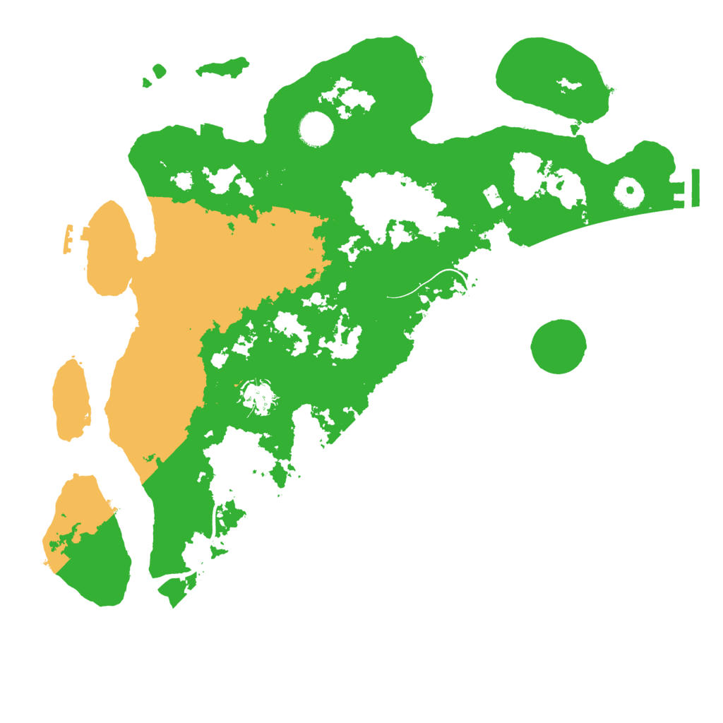 Biome Rust Map: Procedural Map, Size: 3700, Seed: 799197