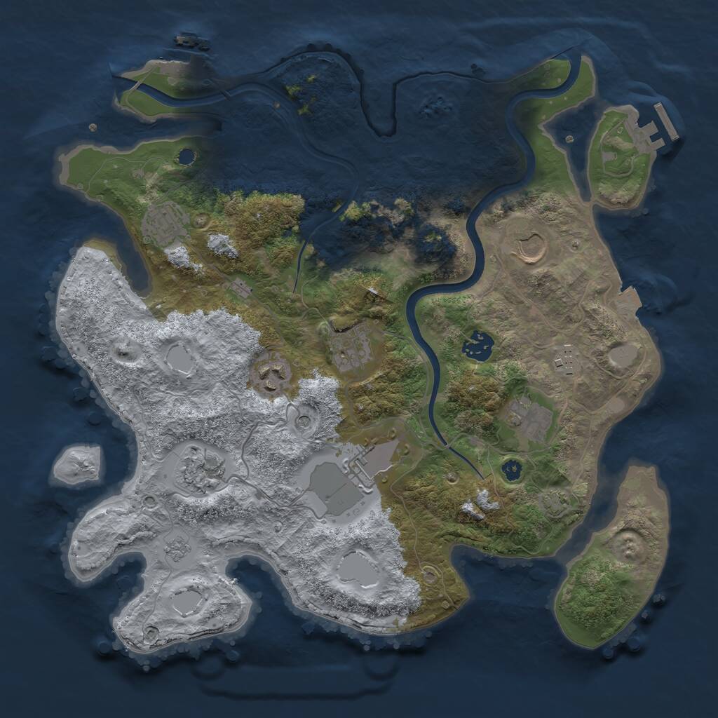Rust Map: Procedural Map, Size: 3600, Seed: 2021060323, 15 Monuments