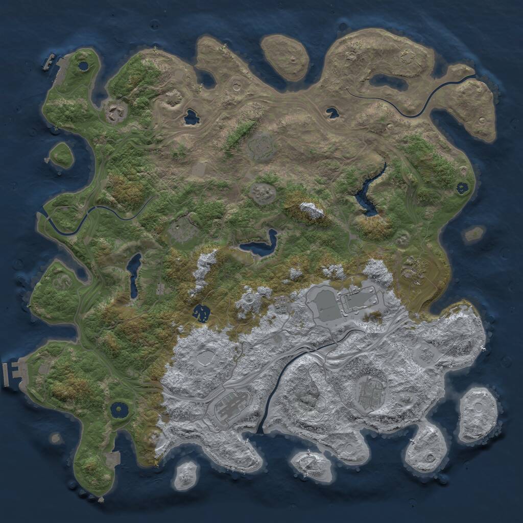 Rust Map: Procedural Map, Size: 4500, Seed: 32506, 15 Monuments