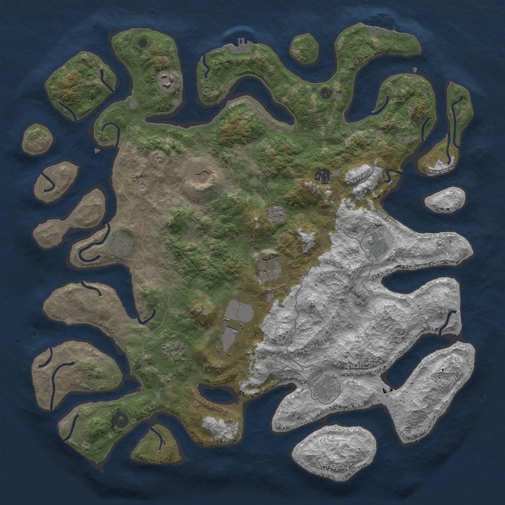 Rust Map: Procedural Map, Size: 4750, Seed: 678939770, 15 Monuments