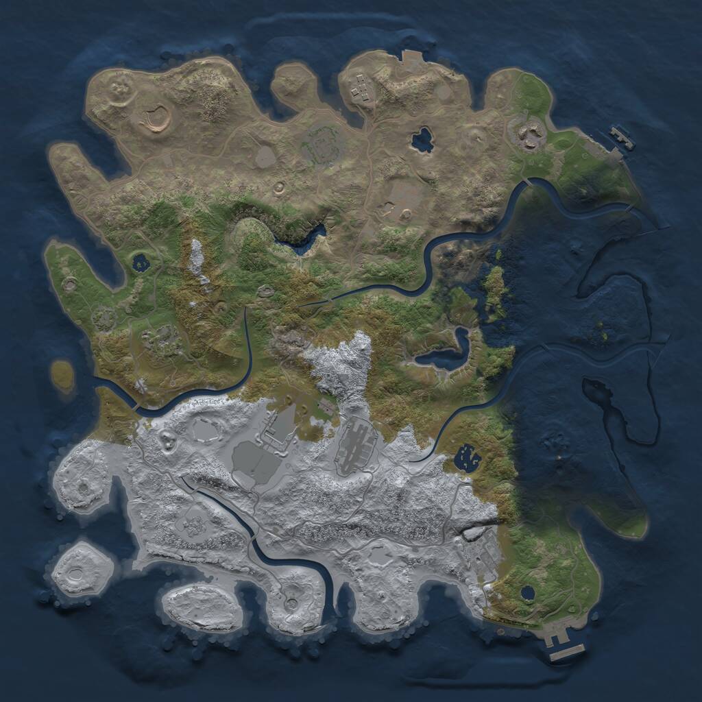Rust Map: Procedural Map, Size: 4000, Seed: 1426, 16 Monuments