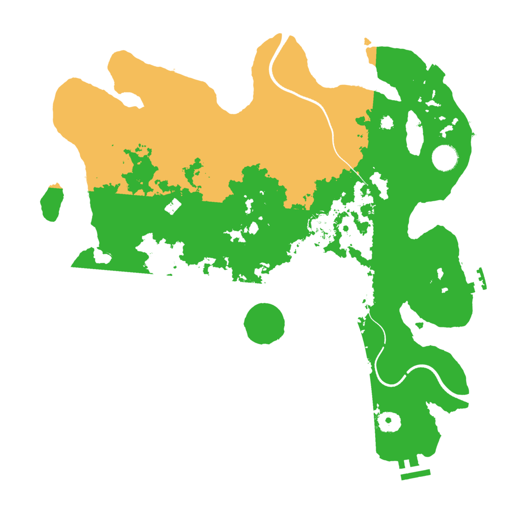 Biome Rust Map: Procedural Map, Size: 3500, Seed: 466577