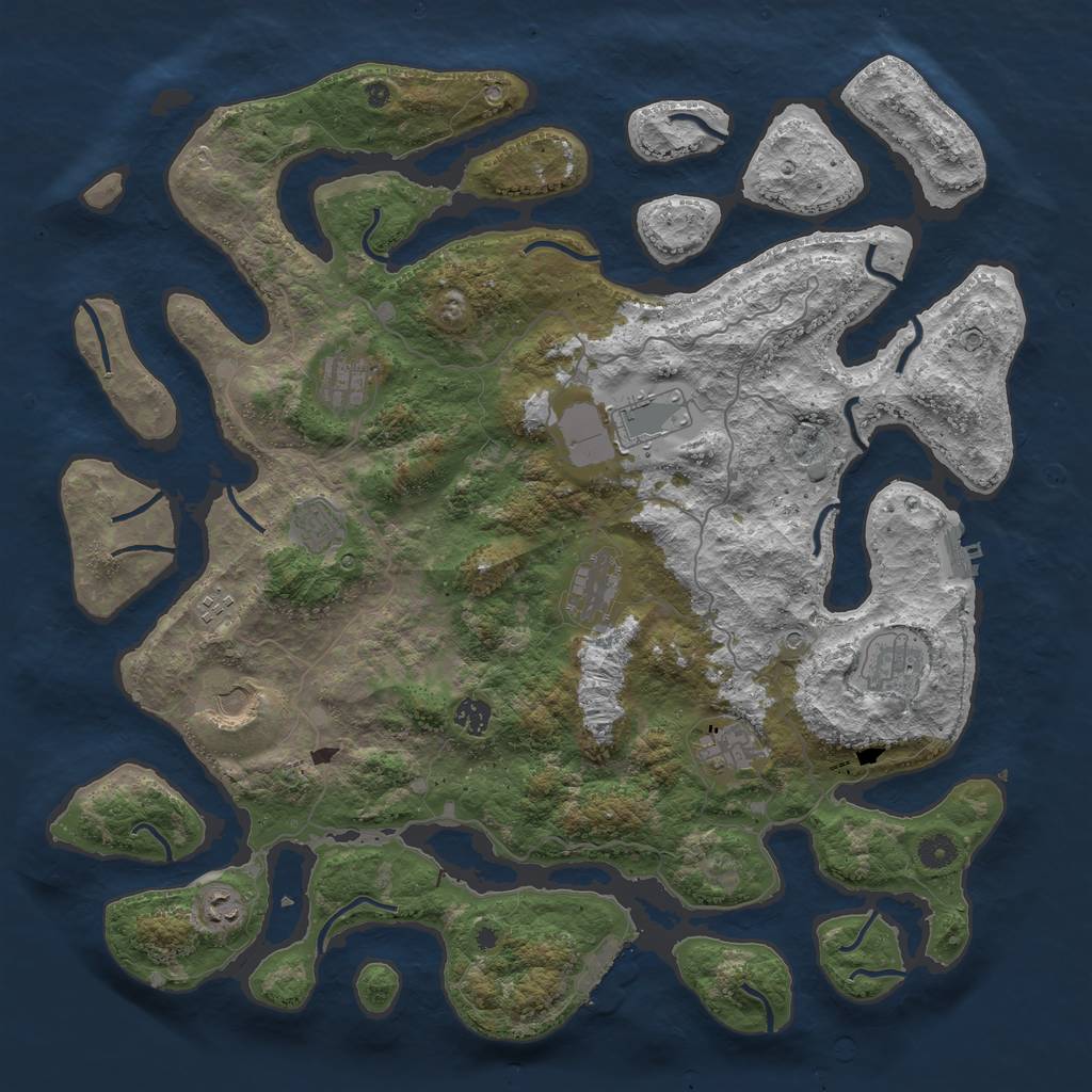 Rust Map: Procedural Map, Size: 4500, Seed: 314592, 15 Monuments