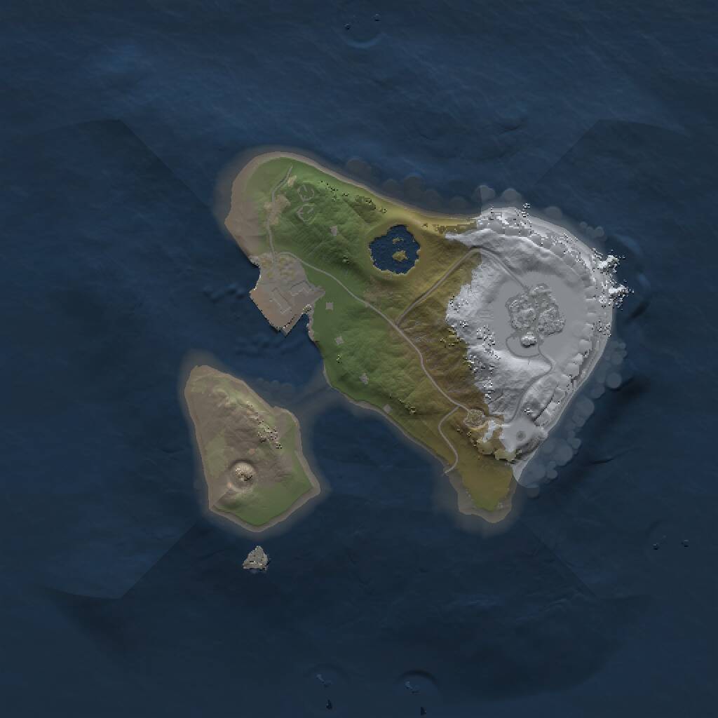 Rust Map: Procedural Map, Size: 1500, Seed: 2634781, 2 Monuments