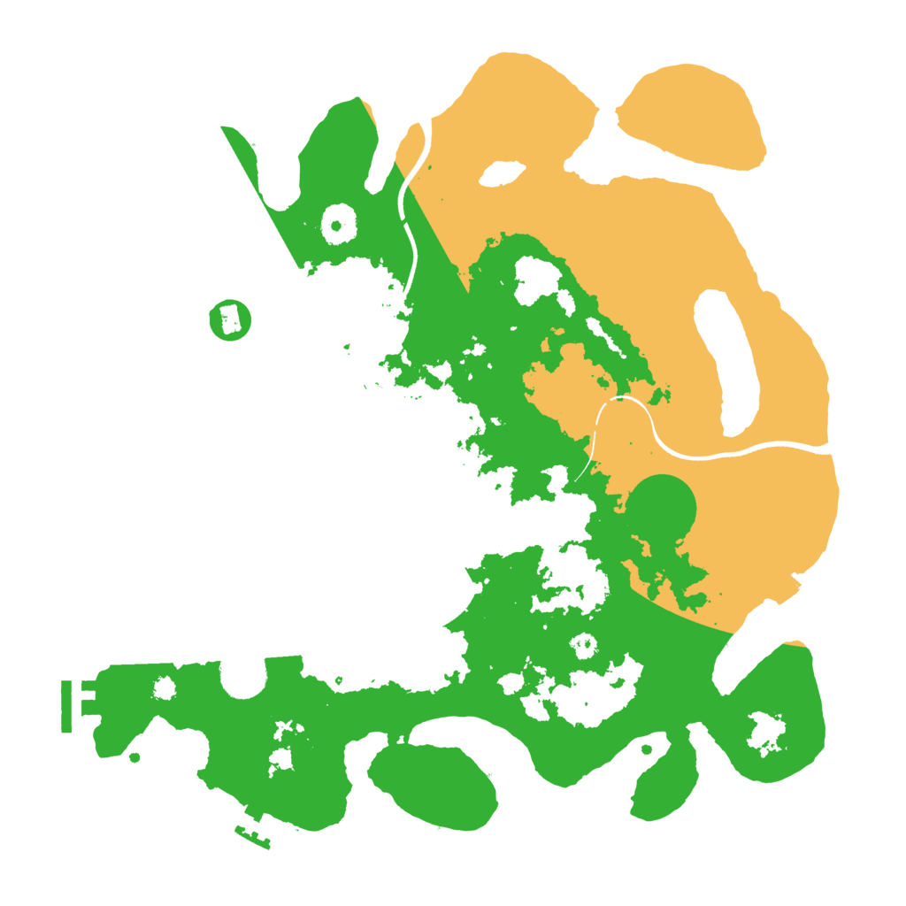 Biome Rust Map: Procedural Map, Size: 3500, Seed: 495612