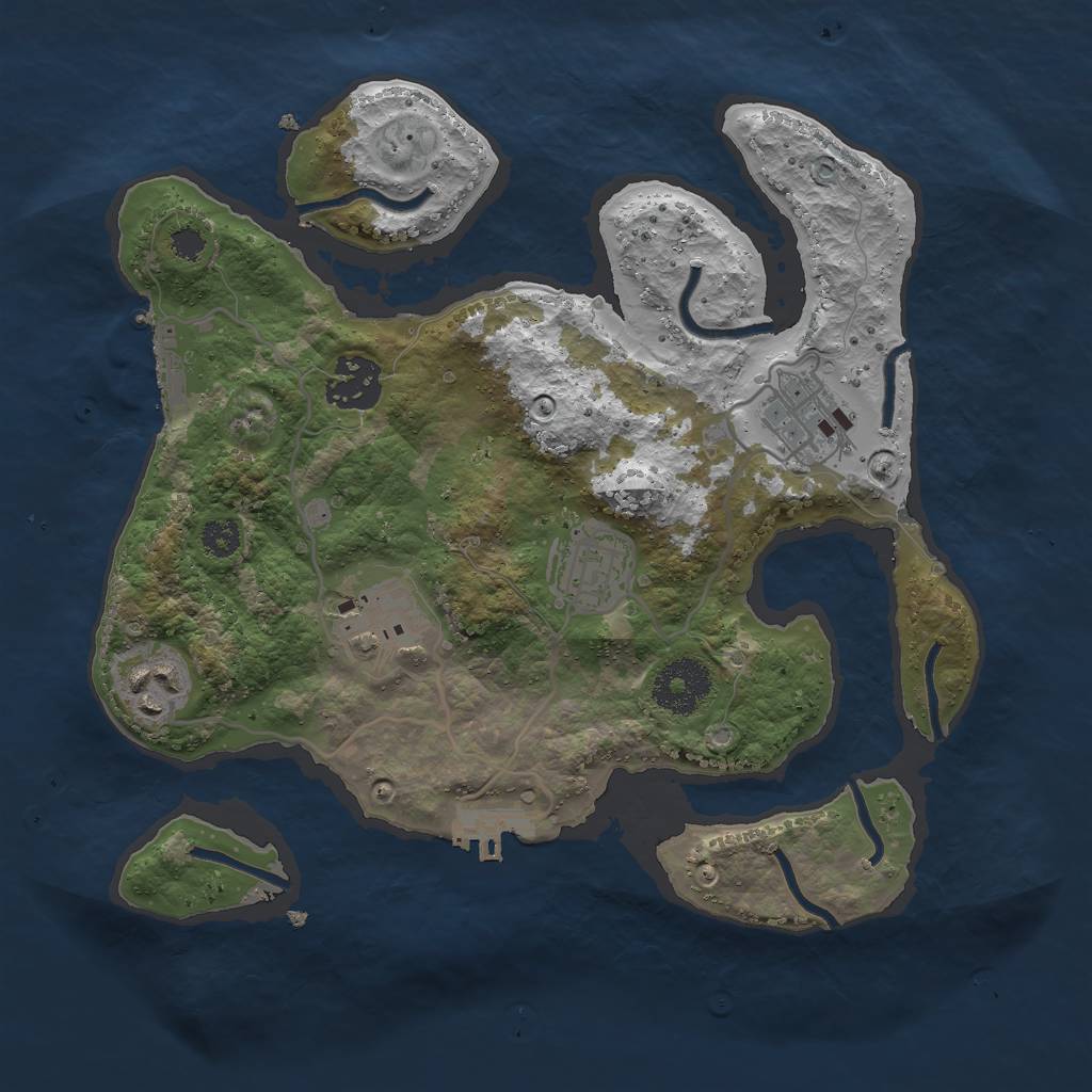 Rust Map: Procedural Map, Size: 2900, Seed: 49010, 9 Monuments