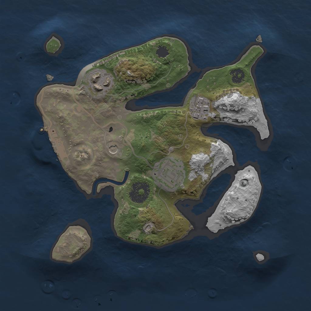 Rust Map: Procedural Map, Size: 2200, Seed: 151, 7 Monuments