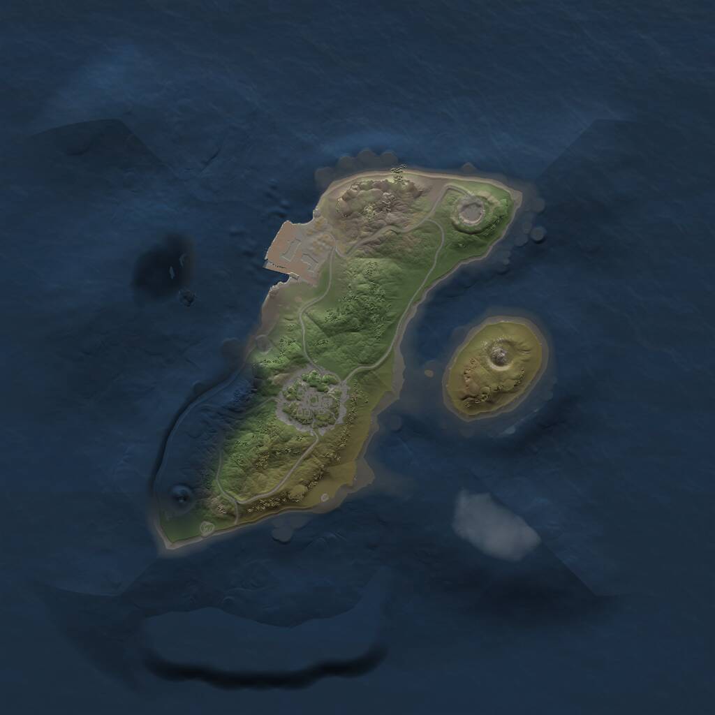 Rust Map: Procedural Map, Size: 1600, Seed: 16, 2 Monuments