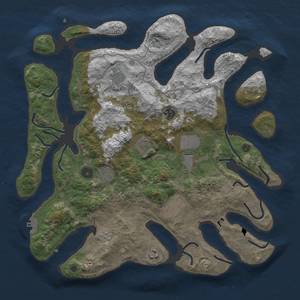 Thumbnail Rust Map: Procedural Map, Size: 4000, Seed: 254984, 12 Monuments