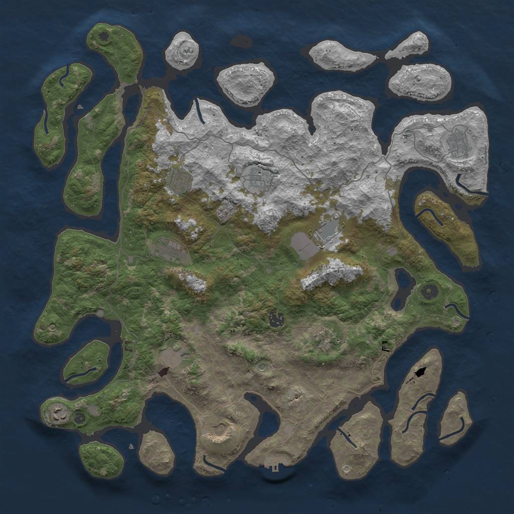 Rust Map: Procedural Map, Size: 4750, Seed: 281792315, 15 Monuments