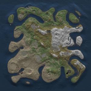 Thumbnail Rust Map: Procedural Map, Size: 4000, Seed: 453414778, 15 Monuments