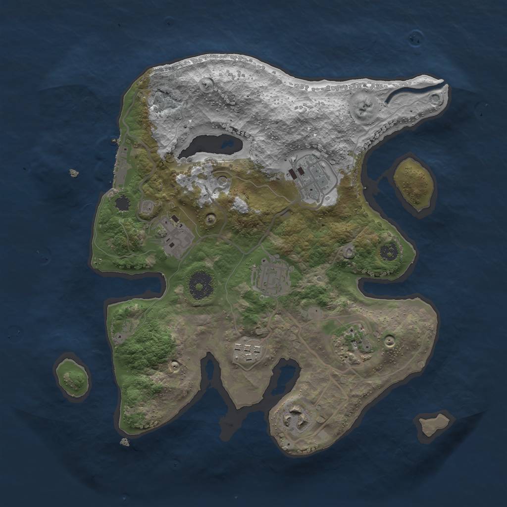 Rust Map: Procedural Map, Size: 2900, Seed: 1423283034, 10 Monuments