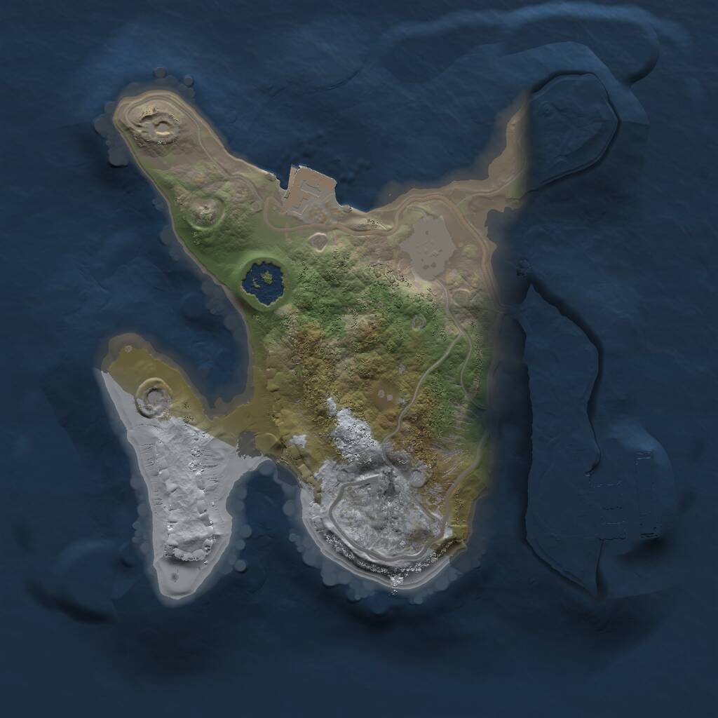 Rust Map: Procedural Map, Size: 1750, Seed: 3, 2 Monuments