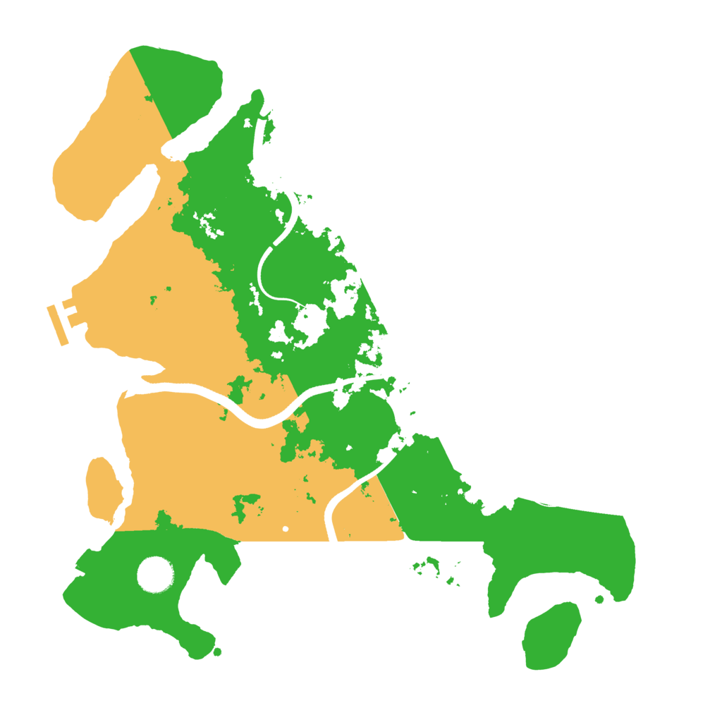 Biome Rust Map: Procedural Map, Size: 3500, Seed: 129236579