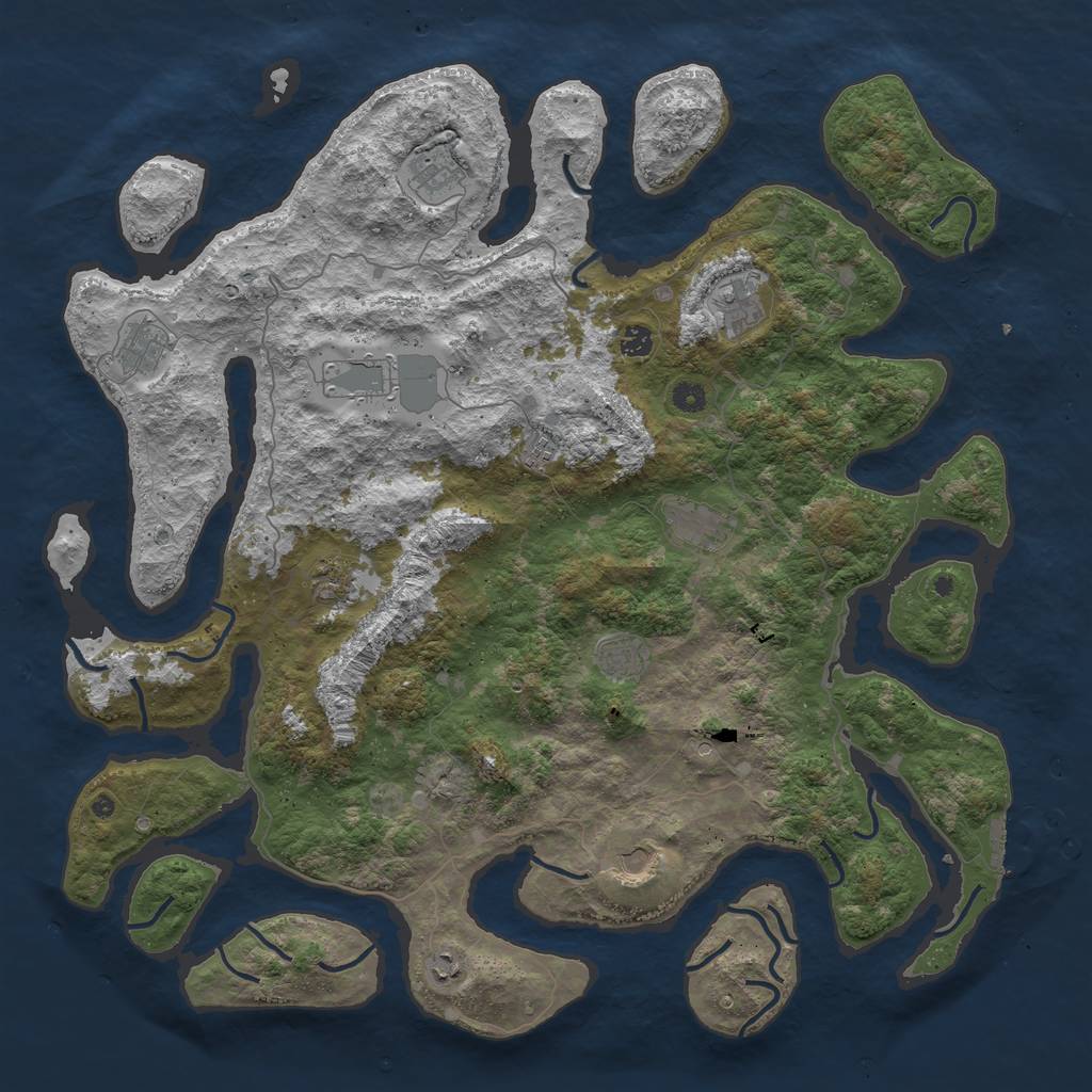 Rust Map: Procedural Map, Size: 5000, Seed: 47889179, 15 Monuments