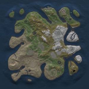 Thumbnail Rust Map: Procedural Map, Size: 3700, Seed: 453414778, 13 Monuments