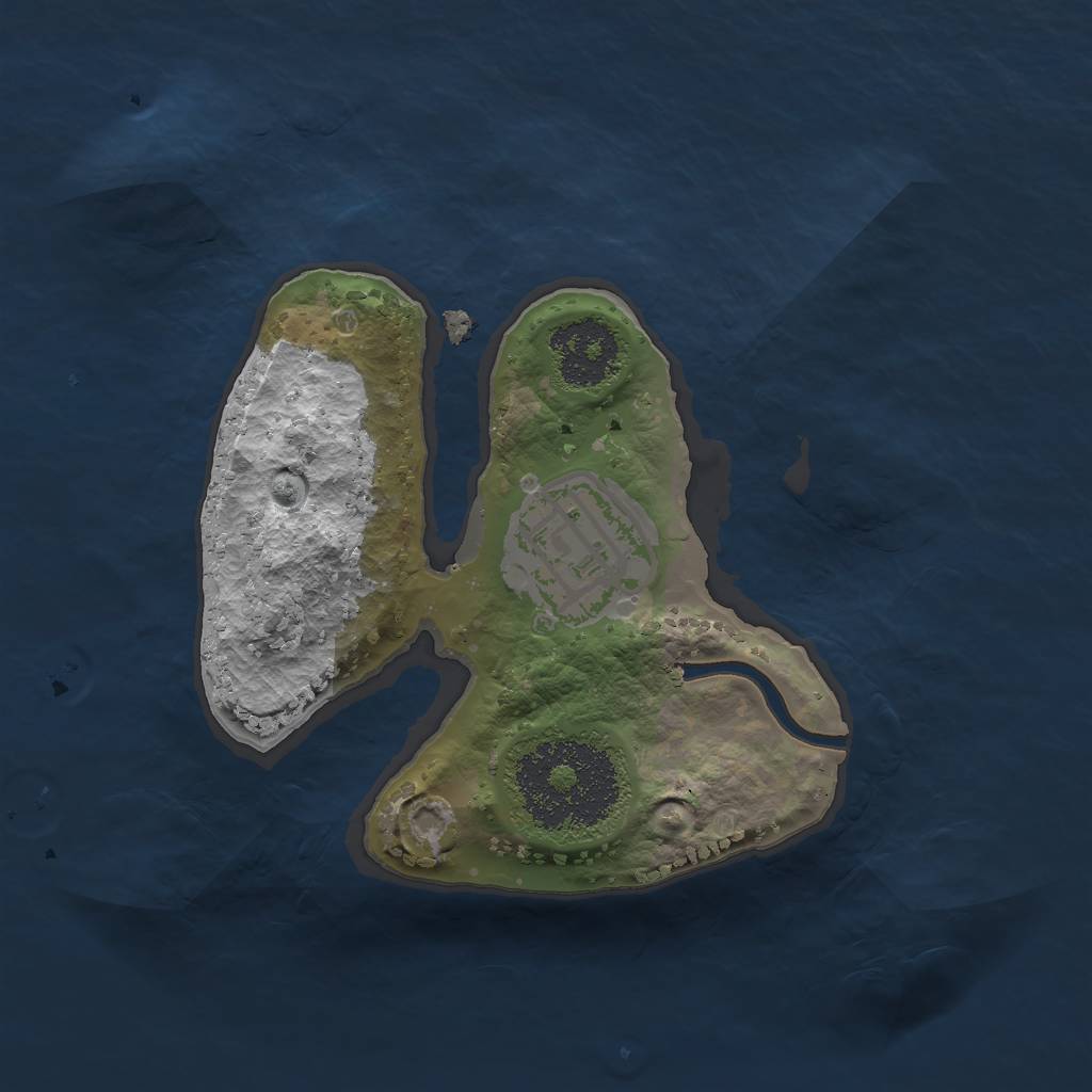Rust Map: Procedural Map, Size: 1700, Seed: 736, 3 Monuments
