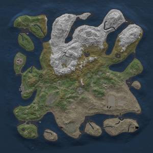 Thumbnail Rust Map: Procedural Map, Size: 4000, Seed: 67899166, 12 Monuments