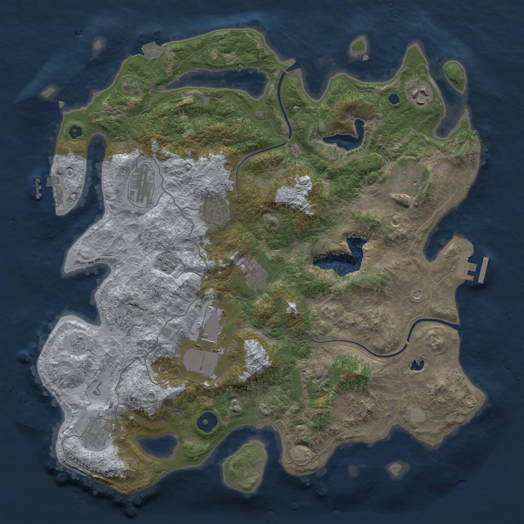 Rust Map: Procedural Map, Size: 4000, Seed: 805120, 15 Monuments