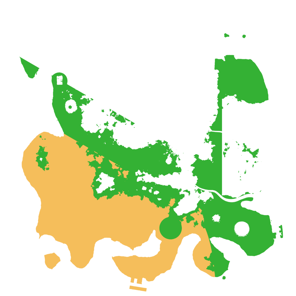 Biome Rust Map: Procedural Map, Size: 3500, Seed: 250621