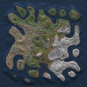 Thumbnail Rust Map: Procedural Map, Size: 3750, Seed: 853928806, 14 Monuments