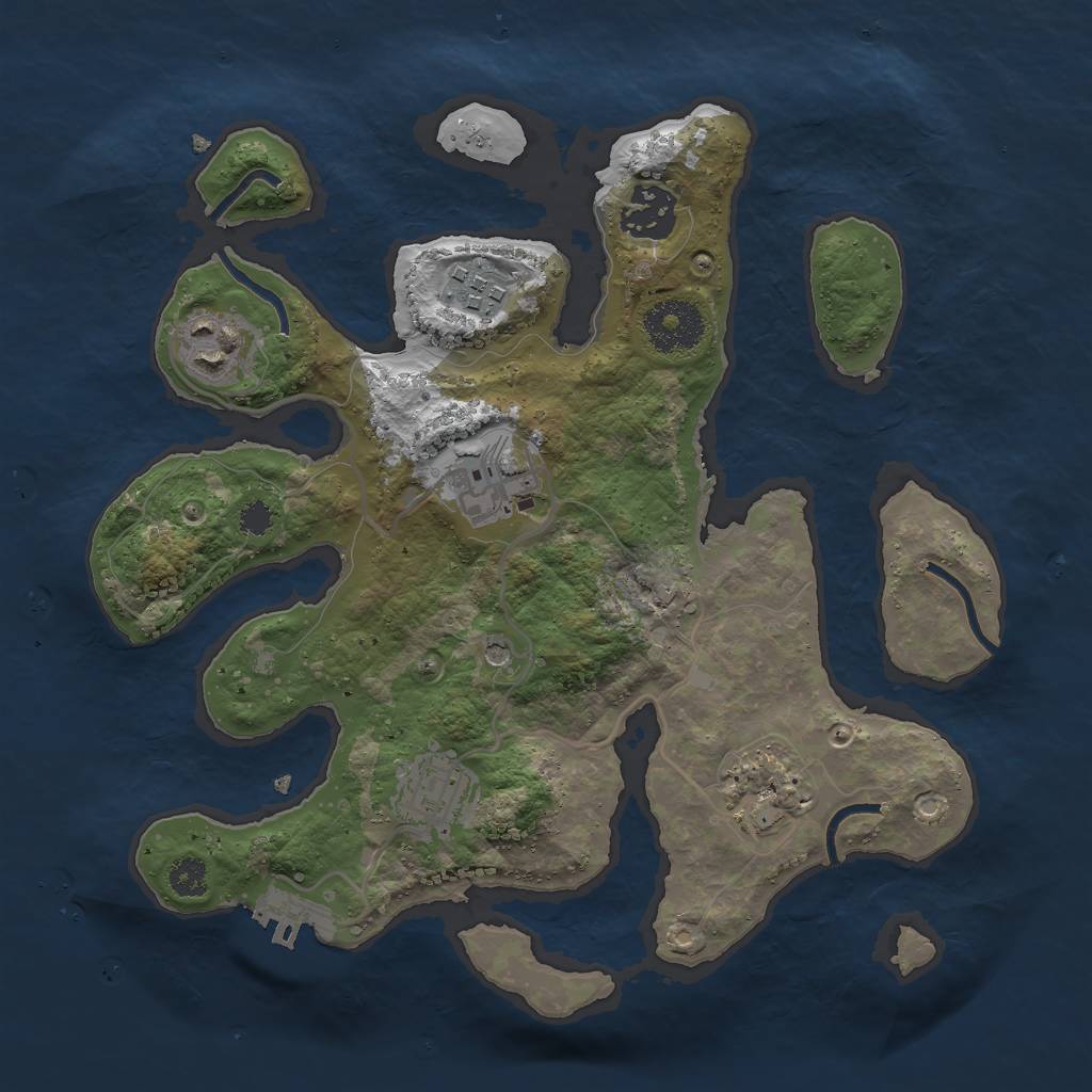 Rust Map: Procedural Map, Size: 2900, Seed: 1111233, 10 Monuments