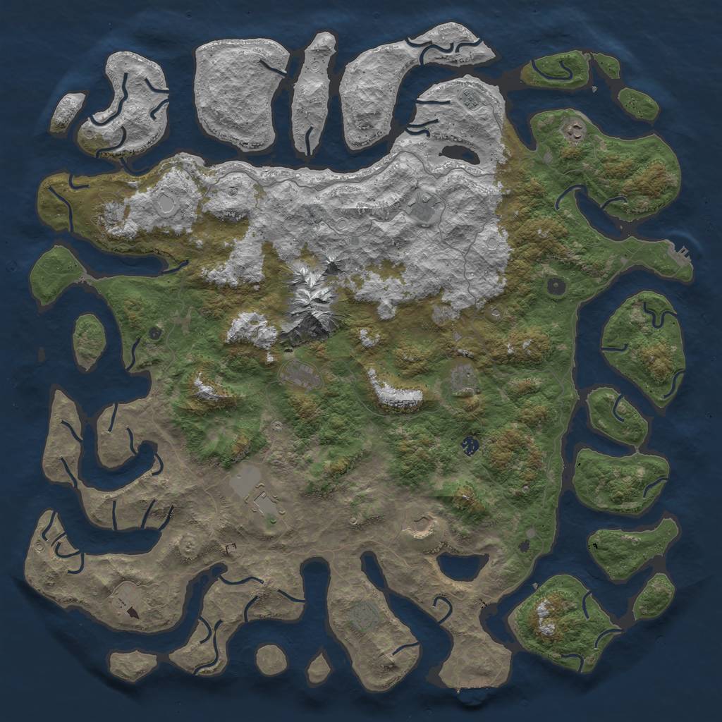 Rust Map: Procedural Map, Size: 6000, Seed: 55027976, 22 Monuments