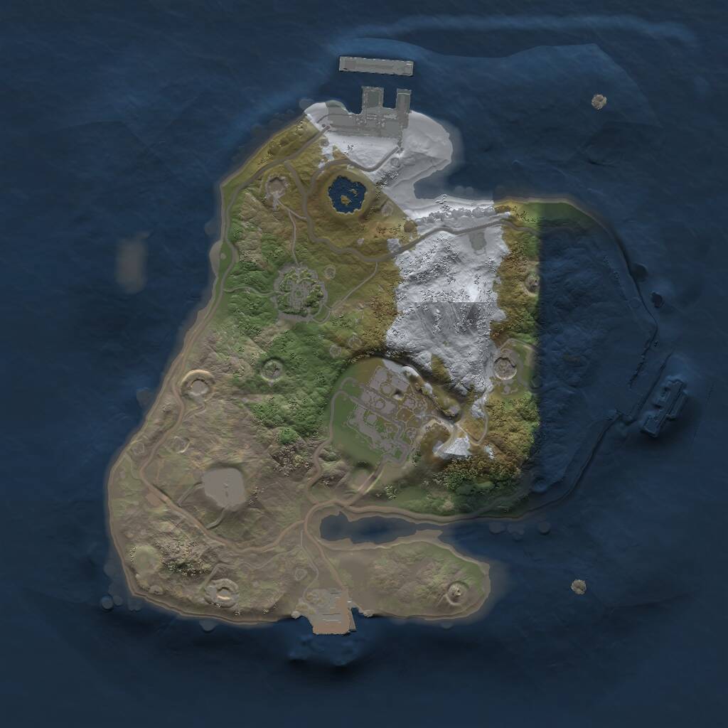 Rust Map: Procedural Map, Size: 2000, Seed: 1314213061, 6 Monuments