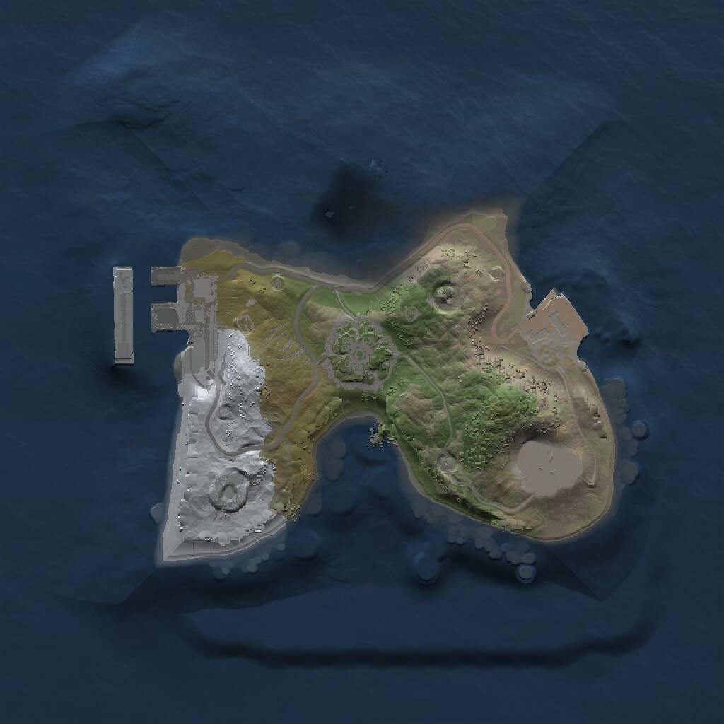 Rust Map: Procedural Map, Size: 1500, Seed: 518731218, 3 Monuments