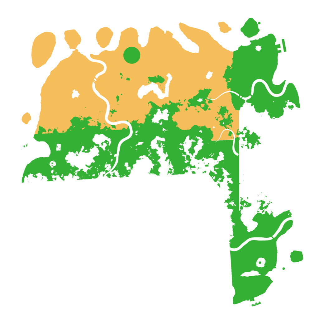 Biome Rust Map: Procedural Map, Size: 5000, Seed: 7555
