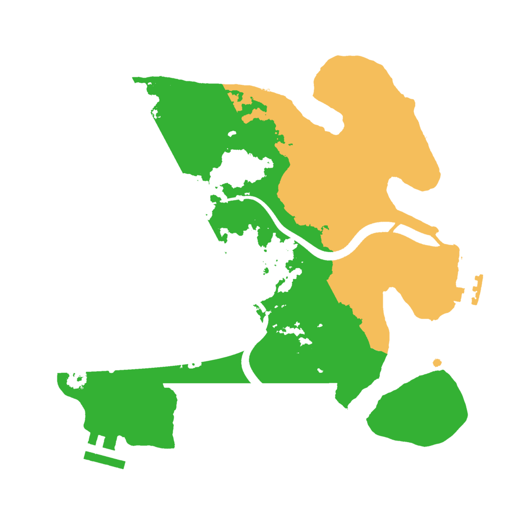 Biome Rust Map: Procedural Map, Size: 2500, Seed: 766260098