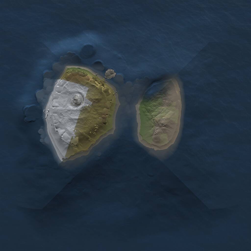 Rust Map: Procedural Map, Size: 1000, Seed: 14380, 1 Monuments