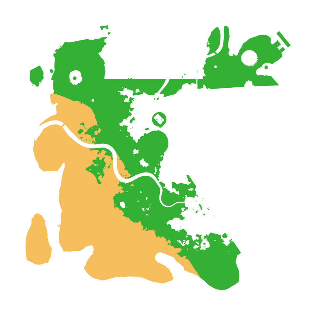 Biome Rust Map: Procedural Map, Size: 3500, Seed: 611445