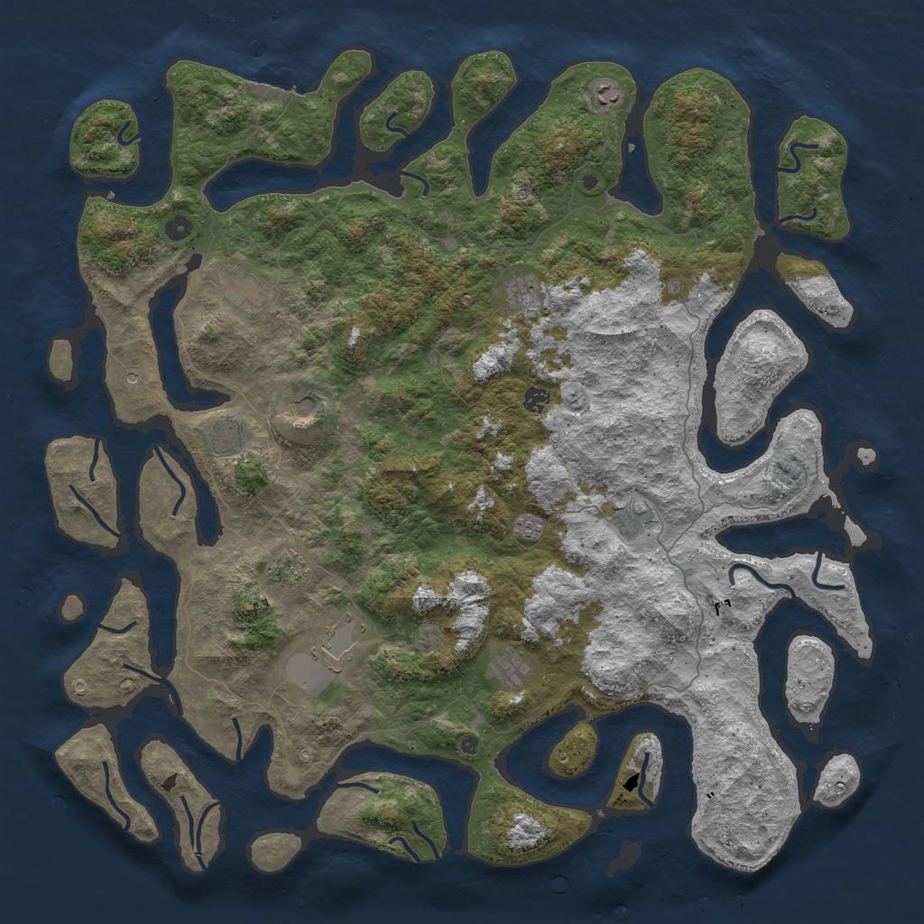 Rust Map: Procedural Map, Size: 5349, Seed: 1761222584, 15 Monuments